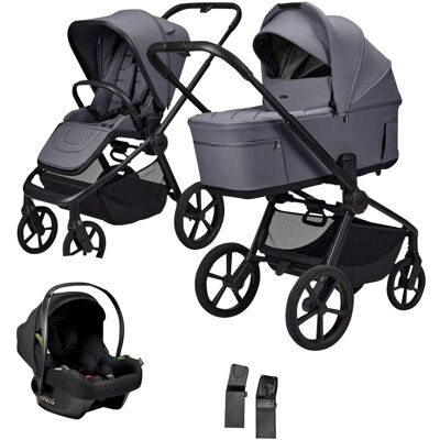 Moon Kombikinderwagen Resea FOLD Trio-Set inkl. Babyschale Cosmo 2.0 - grau - Unisex Moon Kombikinderwagen Resea FOLD Trio-Set inkl. Babyschale Cosmo 2.0 - grau - Unisex