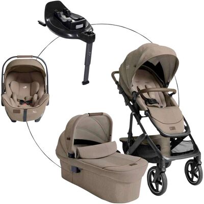 Joie Kombikinderwagen Vinca Travel-Set inkl. Babyschale i-Level Pro und Isofix-Basis i-Base Encore - beige - Unisex Joie Kombikinderwagen Vinca Travel-Set inkl. Babyschale i-Level Pro und Isofix-Basis i-Base Encore - beige - Unisex