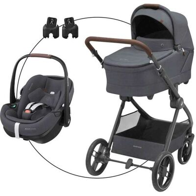 Maxi-Cosi Kombikinderwagen Oxford+ Trio-Set inkl. Babyschale Pebble 360 Pro 2 - grau - Unisex Maxi-Cosi Kombikinderwagen Oxford+ Trio-Set inkl. Babyschale Pebble 360 Pro 2 - grau - Unisex