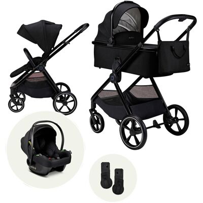 Moon Kombikinderwagen Aura (2026) Trio-Set inkl. Babyschale Cosmo 2.0 - schwarz - Unisex Moon Kombikinderwagen Aura (2026) Trio-Set inkl. Babyschale Cosmo 2.0 - schwarz - Unisex