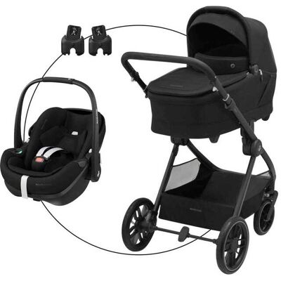 Maxi-Cosi Kombikinderwagen Oxford+ Trio-Set inkl. Babyschale Pebble 360 Pro 2 - schwarz - Unisex Maxi-Cosi Kombikinderwagen Oxford+ Trio-Set inkl. Babyschale Pebble 360 Pro 2 - schwarz - Unisex
