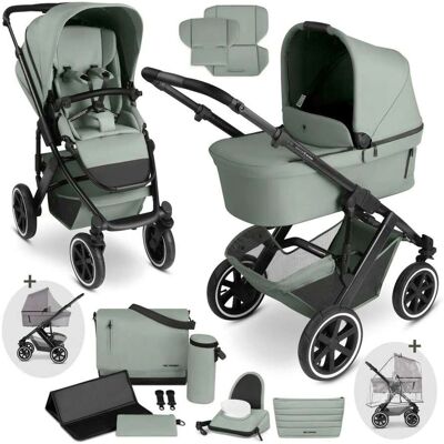 ABC Design Kombikinderwagen Salsa 5 Air inkl. Wickeltasche, Moskitonetz und Regenschutz - gruen - Unisex ABC Design Kombikinderwagen Salsa 5 Air inkl. Wickeltasche, Moskitonetz und Regenschutz - gruen - Unisex