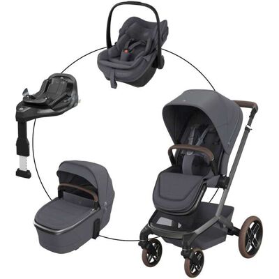 Maxi-Cosi Kombikinderwagen Fame Travel-Set ink. Babyschale Pebble Slide Pro und Isofix-Basis Familyfix Slide Pro - grau - Unisex Maxi-Cosi Kombikinderwagen Fame Travel-Set ink. Babyschale Pebble Slide Pro und Isofix-Basis Familyfix Slide Pro - grau - Unisex