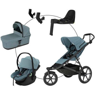 Thule Kombikinderwagen Urban Glide 3 Magnetic Buckle Travel-Set inkl. Babyschale Maple und Isofix-Basis Alfi - blau - Unisex Thule Kombikinderwagen Urban Glide 3 Magnetic Buckle Travel-Set inkl. Babyschale Maple und Isofix-Basis Alfi - blau - Unisex