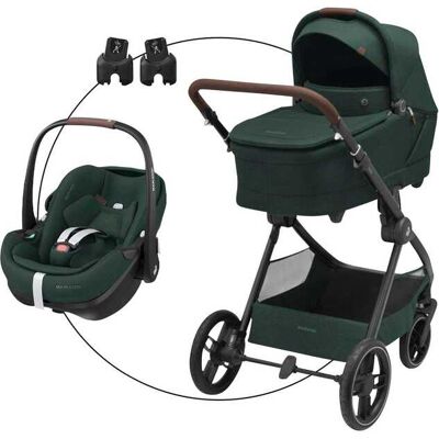 Maxi-Cosi Kombikinderwagen Oxford+ Trio-Set inkl. Babyschale Pebble 360 Pro 2 - gruen - Unisex Maxi-Cosi Kombikinderwagen Oxford+ Trio-Set inkl. Babyschale Pebble 360 Pro 2 - gruen - Unisex