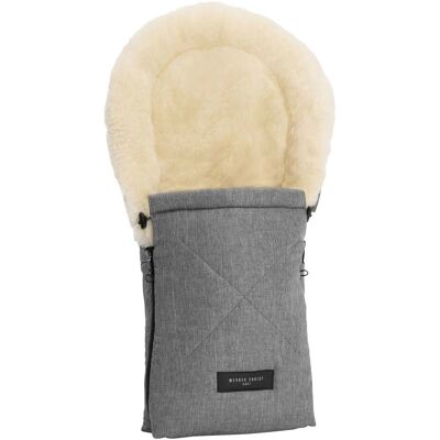 Werner Christ Baby Lammfell-Fußsack Oslo für Babyschale, Tragewanne - grau - Unisex Werner Christ Baby Lammfell-Fußsack Oslo für Babyschale, Tragewanne - grau - Unisex