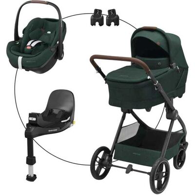 Maxi-Cosi Kombikinderwagen Oxford+ Travel-Set inkl. Babyschale Pebble 360 Pro 2 und Isofix-Basis FamilyFix 360 Pro - gruen - Unisex Maxi-Cosi Kombikinderwagen Oxford+ Travel-Set inkl. Babyschale Pebble 360 Pro 2 und Isofix-Basis FamilyFix 360 Pro - gruen - Unisex