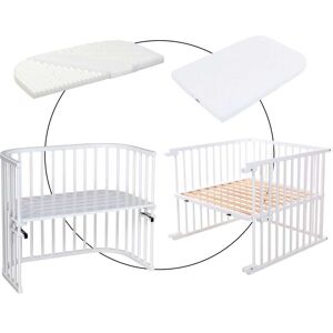 babybay Bundle Beistellbett Maxi inkl. Matratze Klima Wave und Kinderbettumbausatz inkl. Matratze MediTex® extraluftig - weiss - Unisex babybay Bundle Beistellbett Maxi inkl. Matratze Klima Wave und Kinderbettumbausatz inkl. Matratze MediTex® extraluftig - weiss - Unisex