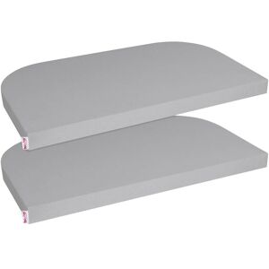 babybay 2er-Pack Jersey-Spannbetttücher Deluxe für Beistellbett Original - grau - Unisex babybay 2er-Pack Jersey-Spannbetttücher Deluxe für Beistellbett Original - grau - Unisex
