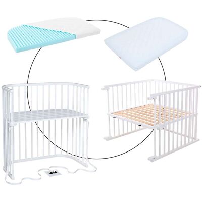 babybay Bundle Beistellbett Boxspring inkl. Matratze MediTex® und Kinderbettumbausatz inkl. Matratze MediTex® extraluftig - weiss - Unisex babybay Bundle Beistellbett Boxspring inkl. Matratze MediTex® und Kinderbettumbausatz inkl. Matratze MediTex® extraluftig - weiss - Unisex