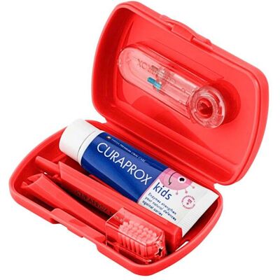 Curaprox Travel-Set Kids - rot - Unisex Curaprox Travel-Set Kids - rot - Unisex