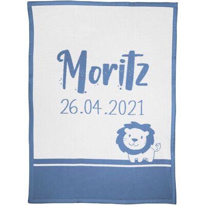 Herding Babydecke Unicade mit Namen 75x100 cm - blau - Junge Herding Babydecke Unicade mit Namen 75x100 cm - blau - Junge