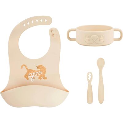 Babymoov 4-tlg. Geschirrset inkl. Silikon-Lätzchen - Unisex Babymoov 4-tlg. Geschirrset inkl. Silikon-Lätzchen - Unisex