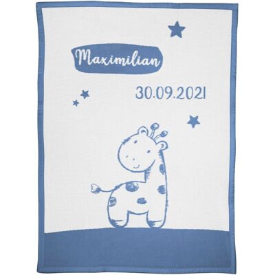Herding Babydecke Unicade mit Namen 75x100 cm - blau - Junge Herding Babydecke Unicade mit Namen 75x100 cm - blau - Junge