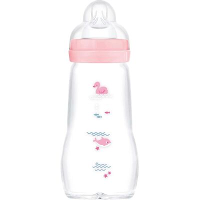 MAM Babyflasche Feel Good matt, Glas, 260 ml, ab 0M - rosa - Unisex MAM Babyflasche Feel Good matt, Glas, 260 ml, ab 0M - rosa - Unisex