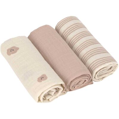 Lässig 3er-Pack Mullwindeln 60x60cm - Unisex Lässig 3er-Pack Mullwindeln 60x60cm - Unisex