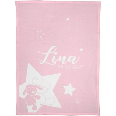 Herding Babydecke Unicade mit Namen 75x100 cm - rosa - Maedchen Herding Babydecke Unicade mit Namen 75x100 cm - rosa - Maedchen
