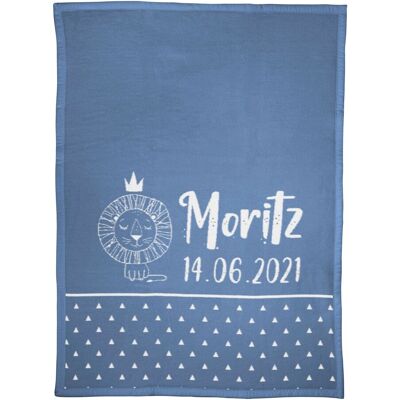 Herding Babydecke Unicade mit Namen 75x100 cm - blau - Junge Herding Babydecke Unicade mit Namen 75x100 cm - blau - Junge
