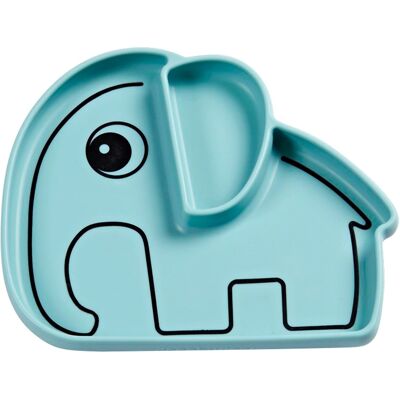 Done by Deer Esslernteller Silikon Elefant Elphee - blau - Maedchen Done by Deer Esslernteller Silikon Elefant Elphee - blau - Maedchen