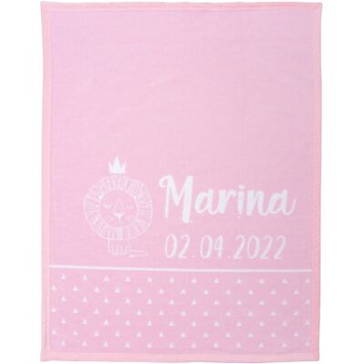 Herding Babydecke Unicade mit Namen 75x100 cm - rosa - Maedchen Herding Babydecke Unicade mit Namen 75x100 cm - rosa - Maedchen