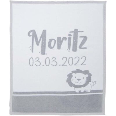 Herding Babydecke Unicade mit Namen 75x100 cm - grau - Unisex Herding Babydecke Unicade mit Namen 75x100 cm - grau - Unisex