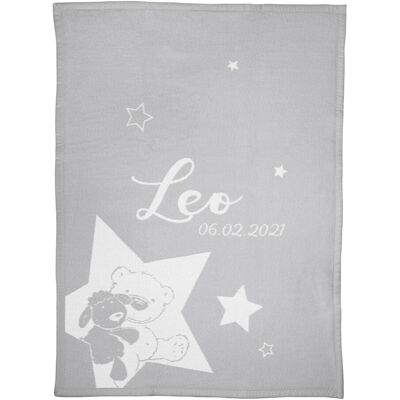 Herding Babydecke Unicade mit Namen 75x100 cm - grau - Unisex Herding Babydecke Unicade mit Namen 75x100 cm - grau - Unisex