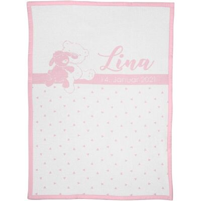 Herding Babydecke Unicade mit Namen 75x100 cm - rosa - Maedchen Herding Babydecke Unicade mit Namen 75x100 cm - rosa - Maedchen