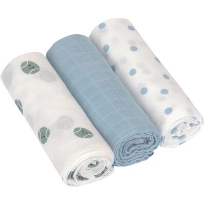Lässig 3er-Pack Mullwindeln 80x80cm - Unisex Lässig 3er-Pack Mullwindeln 80x80cm - Unisex