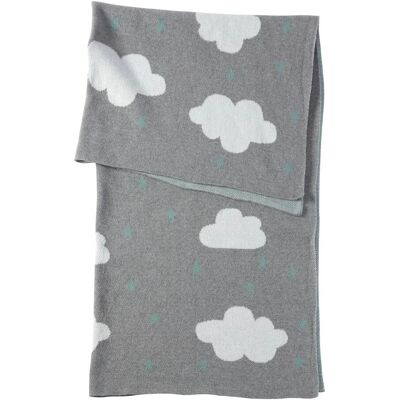 BORNINO HOME Babydecke Strick 80x100 cm - grau - Unisex BORNINO HOME Babydecke Strick 80x100 cm - grau - Unisex