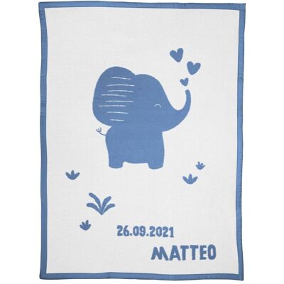 Herding Babydecke Unicade mit Namen 75x100 cm - blau - Junge Herding Babydecke Unicade mit Namen 75x100 cm - blau - Junge