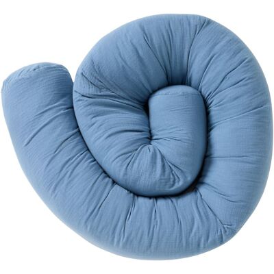BORNINO HOME Nestchenschlange Musselin 14x180 cm - blau - Unisex BORNINO HOME Nestchenschlange Musselin 14x180 cm - blau - Unisex