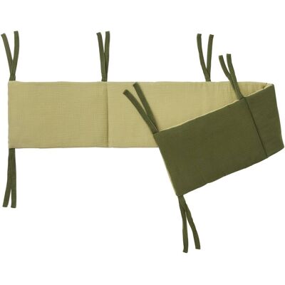 BORNINO HOME Wende-Nestchen für Beistellbett Musselin 26x166 cm - gruen - Unisex BORNINO HOME Wende-Nestchen für Beistellbett Musselin 26x166 cm - gruen - Unisex