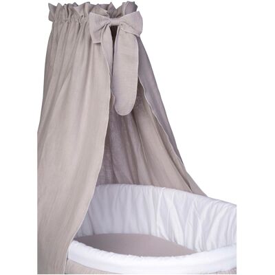 Mionido Textiles Set für Stubenwagen Musselin Uni Schleife - beige - Unisex Mionido Textiles Set für Stubenwagen Musselin Uni Schleife - beige - Unisex