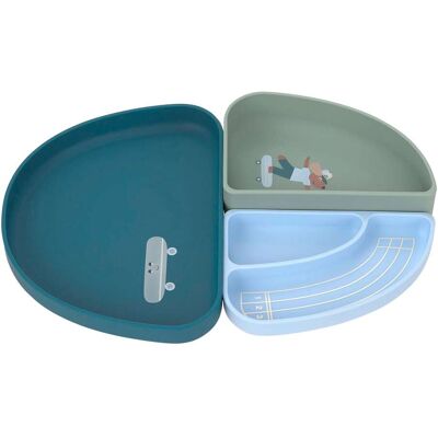 Lässig 3-tlg. Silikon Teller Set - Unisex Lässig 3-tlg. Silikon Teller Set - Unisex