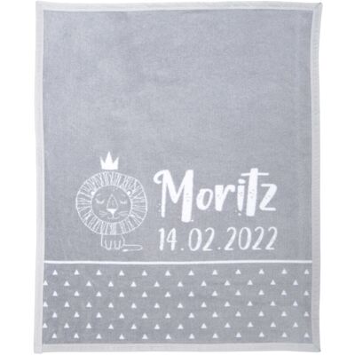 Herding Babydecke Unicade mit Namen 75x100 cm - grau - Unisex Herding Babydecke Unicade mit Namen 75x100 cm - grau - Unisex
