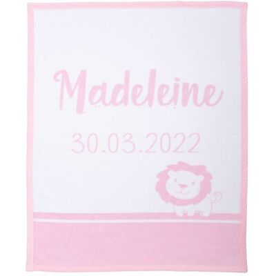 Herding Babydecke Unicade mit Namen 75x100 cm - rosa - Maedchen Herding Babydecke Unicade mit Namen 75x100 cm - rosa - Maedchen