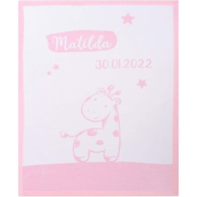 Herding Babydecke Unicade mit Namen 75x100 cm - rosa - Maedchen Herding Babydecke Unicade mit Namen 75x100 cm - rosa - Maedchen