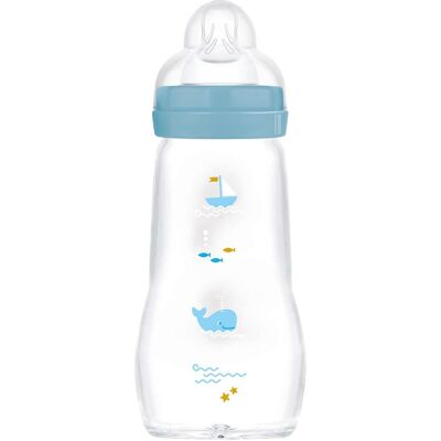MAM Babyflasche Feel Good matt, Glas, 260 ml, ab 0M - blau - Unisex MAM Babyflasche Feel Good matt, Glas, 260 ml, ab 0M - blau - Unisex