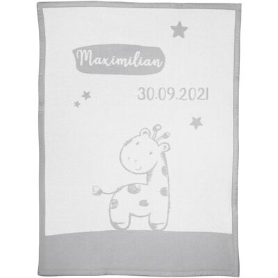 Herding Babydecke Unicade mit Namen 75x100 cm - grau - Unisex Herding Babydecke Unicade mit Namen 75x100 cm - grau - Unisex