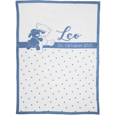 Herding Babydecke Unicade mit Namen 75x100 cm - blau - Junge Herding Babydecke Unicade mit Namen 75x100 cm - blau - Junge