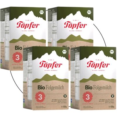 Töpfer 4er Pack Bio Folgemilch 3 600 g - Unisex Töpfer 4er Pack Bio Folgemilch 3 600 g - Unisex