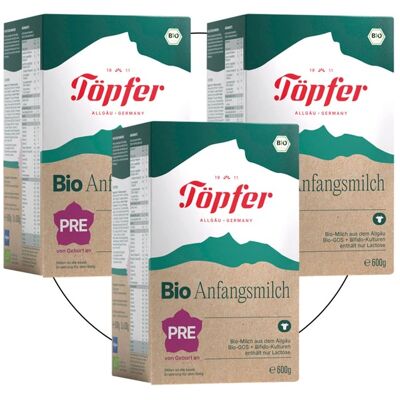 Töpfer 3er Pack Bio Anfangsmilch Pre 600 g - Unisex Töpfer 3er Pack Bio Anfangsmilch Pre 600 g - Unisex