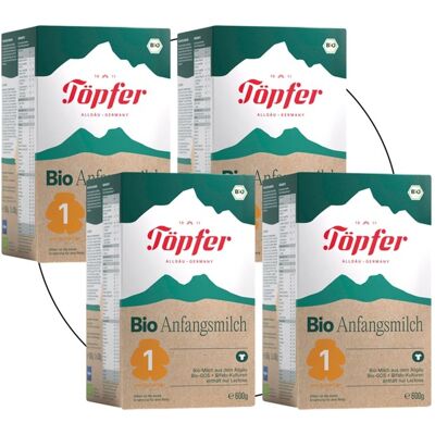 Töpfer 4er Pack Bio Anfangsmilch 1 600 g - Unisex Töpfer 4er Pack Bio Anfangsmilch 1 600 g - Unisex