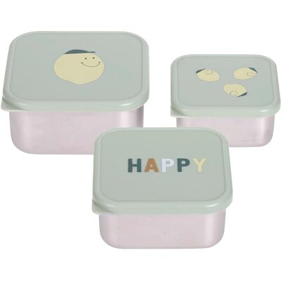 Lässig 3-tlg. Snackboxset aus Edelstahl - gelb - Unisex Lässig 3-tlg. Snackboxset aus Edelstahl - gelb - Unisex