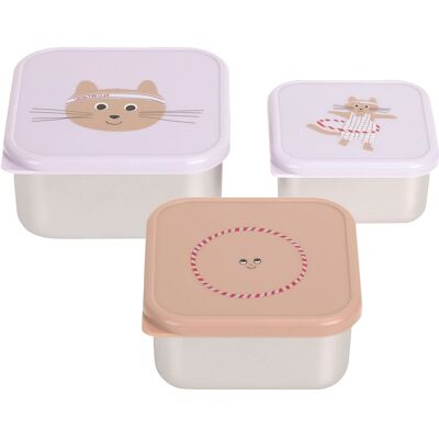 Lässig 3-tlg. Snackboxset aus Edelstahl - Unisex Lässig 3-tlg. Snackboxset aus Edelstahl - Unisex