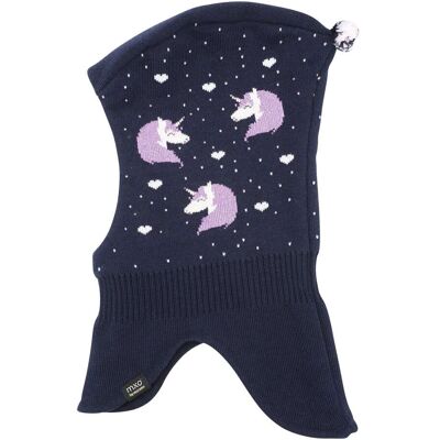 Maximo Schlupfmütze Einhorn Herzen - blau lila - Maedchen - Size: 51 Maximo Schlupfmütze Einhorn Herzen - blau lila - Maedchen - Size: 51