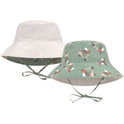 Lässig Wende-Sonnenhut mit UV-Schutz Dackel Roller - gruen mehrfarbig - Junge - Size: 48 Lässig Wende-Sonnenhut mit UV-Schutz Dackel Roller - gruen mehrfarbig - Junge - Size: 48