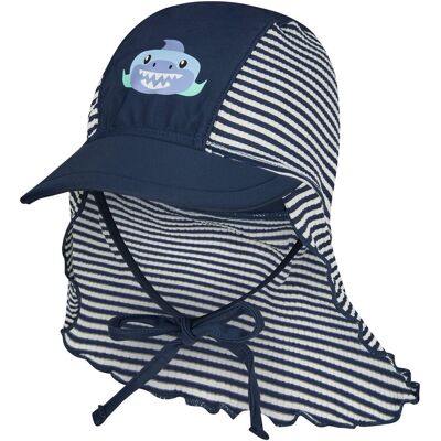 Sterntaler Schirmmütze mit Nacken- und UV-Schutz Hai - blau natur - Unisex - Size: 49 Sterntaler Schirmmütze mit Nacken- und UV-Schutz Hai - blau natur - Unisex - Size: 49