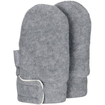 Sterntaler Plüsch-Fäustlinge - silber - Unisex - Size: 0 Sterntaler Plüsch-Fäustlinge - silber - Unisex - Size: 0