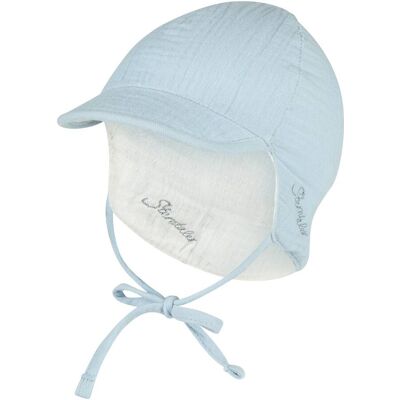 Sterntaler Musselin-Wendemütze mit Nacken- und UV-Schutz - hellblau natur - Junge - Size: 49 Sterntaler Musselin-Wendemütze mit Nacken- und UV-Schutz - hellblau natur - Junge - Size: 49